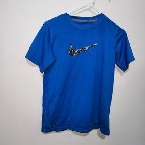 Nike Tshirt Dri-Fit Blue Youth Boys Large / Size 10-12